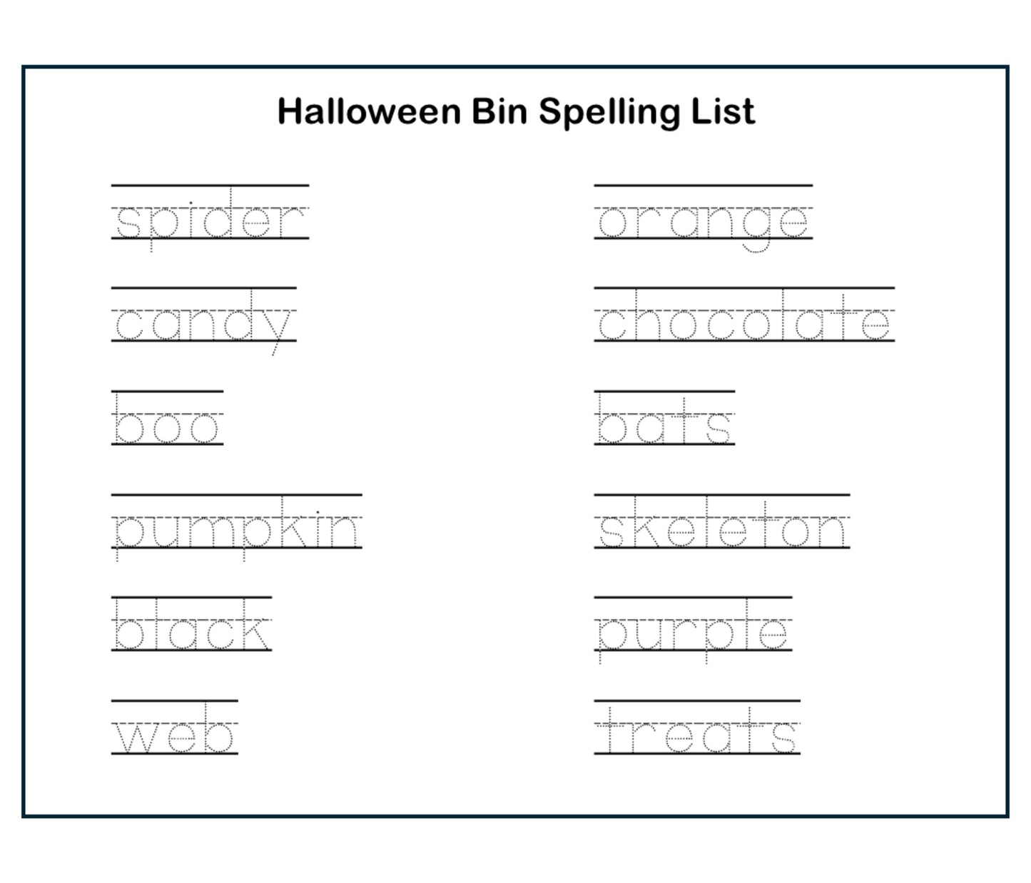 Trick or Treat Bin