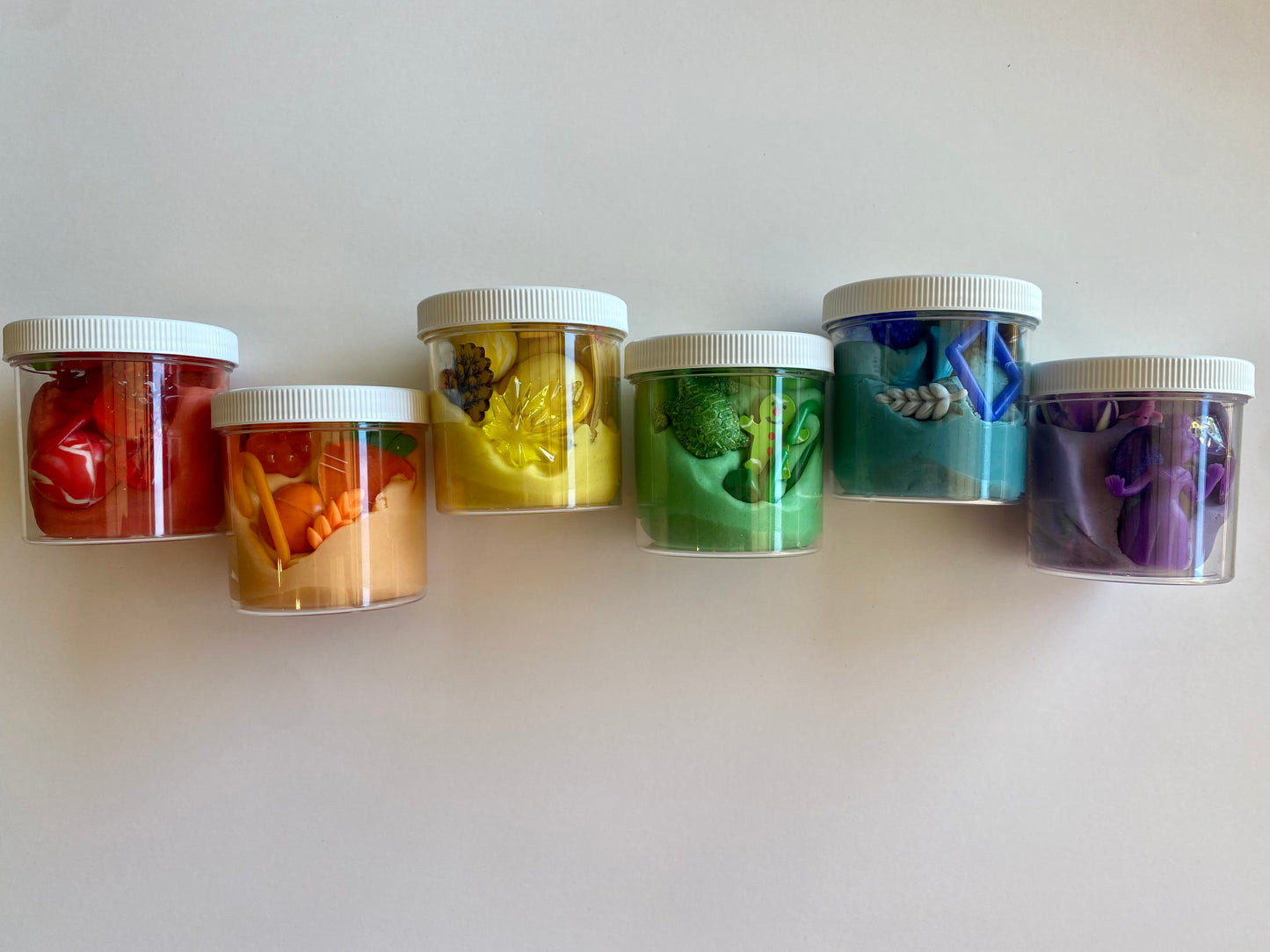 6 Pack Colors Play Dough Jars (Age 3 yr+ recommended)