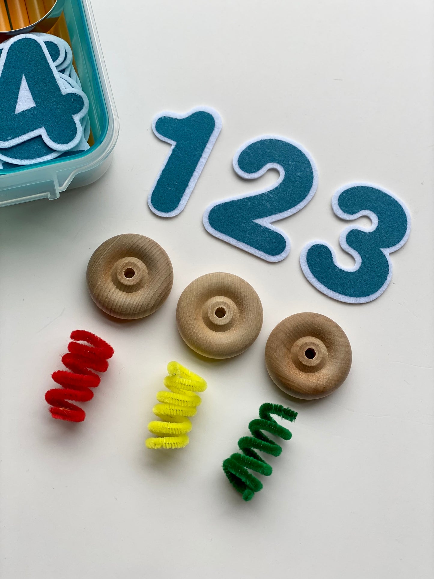 Toddler Numbers Bin